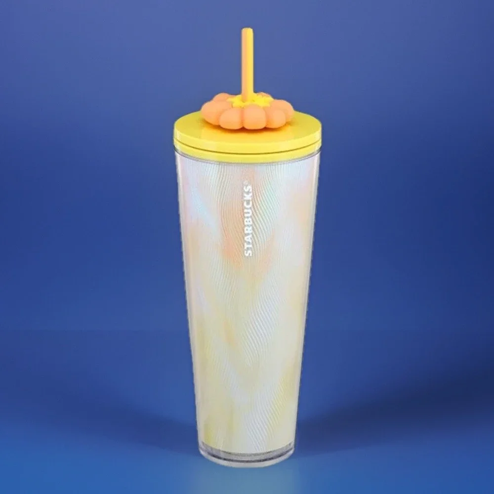 Starbucks Swirl Cold Cup with Flower‎ Charm 24oz Summer 2025 New